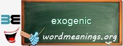 WordMeaning blackboard for exogenic